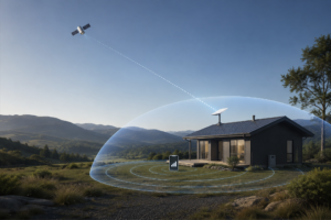 Starlink terminal providing satellite backhaul for local 4G and 5G small cell coverage