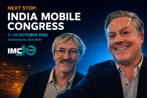Peter Claydon and Neill Young of RANsemi attending India Mobile Congress 2026 in New Delhi